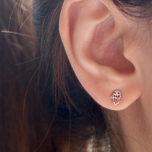 Hamsa Stud Earrings