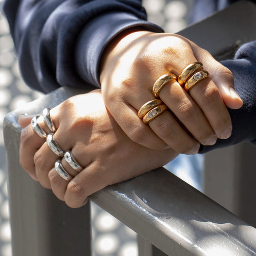 Marquise Dome Ring Gold