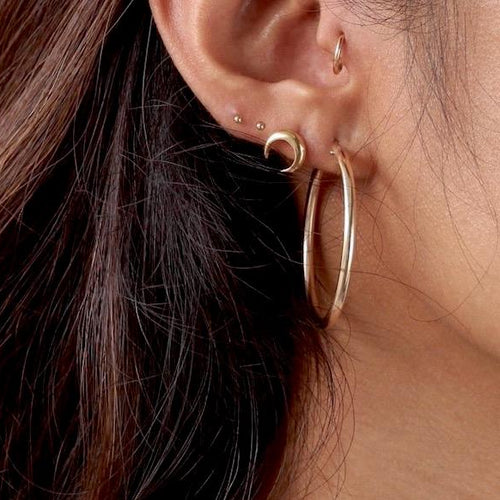 Modern Around Large Hoop Earrings