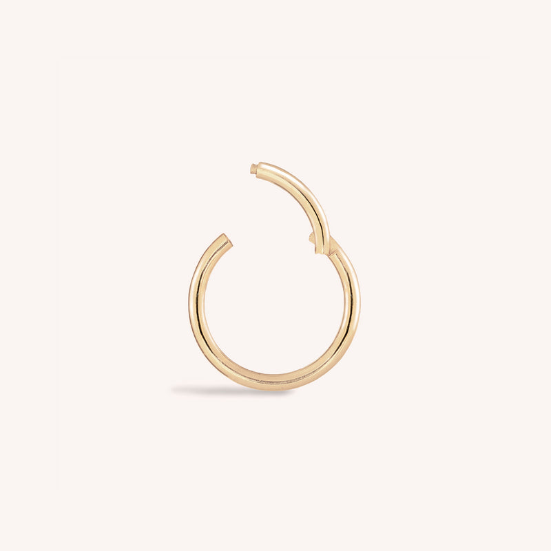 Clicker Round Gold Connector / 14K Solid Gold Connector / Necklace