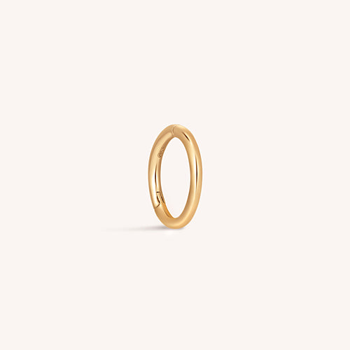 14K Solid Tiny Gold Hinged Hoop Clicker