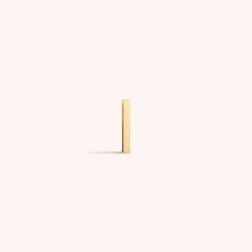 14K Solid Gold Bar Threaded Labret Earring