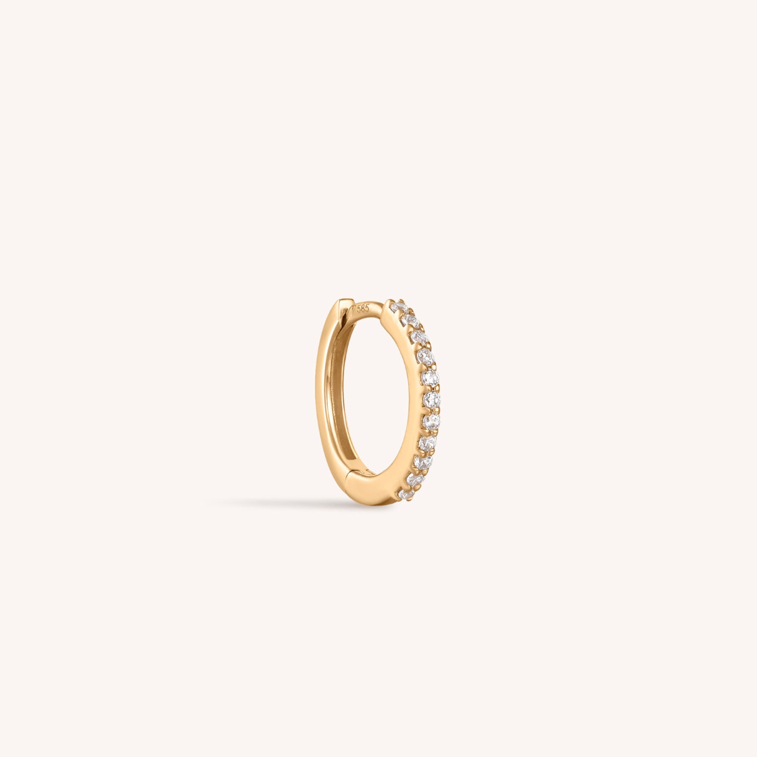 14K solid shops gold mini hoops