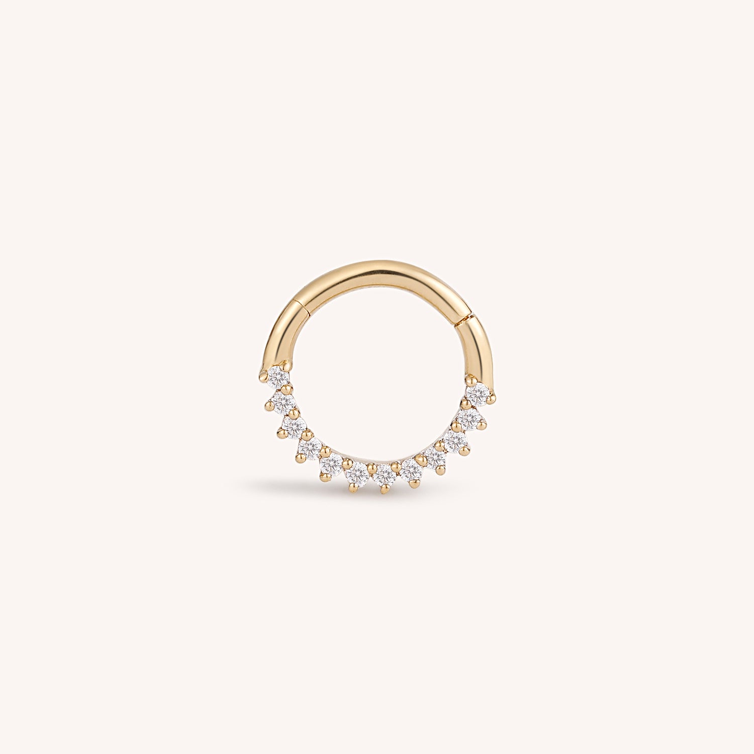 J&CO Jewellery Eternity Conch Hoop Earring 10mm Rose Gold
