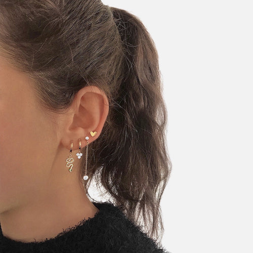 Sparkly Snake Hoop Earrings