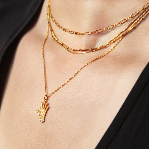 Minimal Satellite Chain Necklace