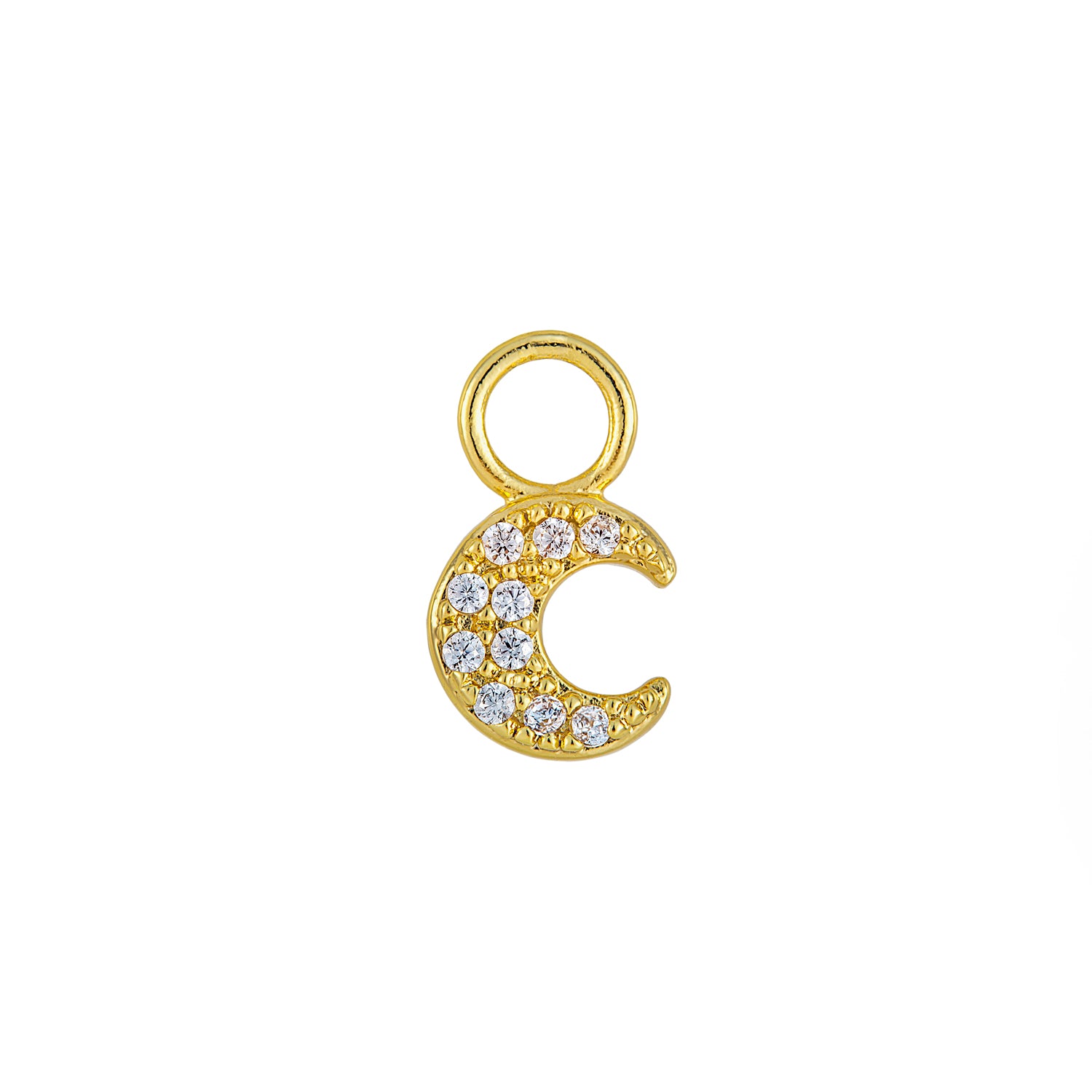 Pave Crescent Charm