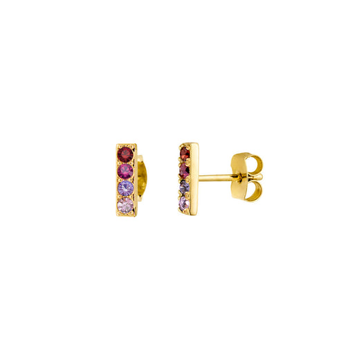 Amethyst Ombre Bar Stud Earrings – J&CO Jewellery