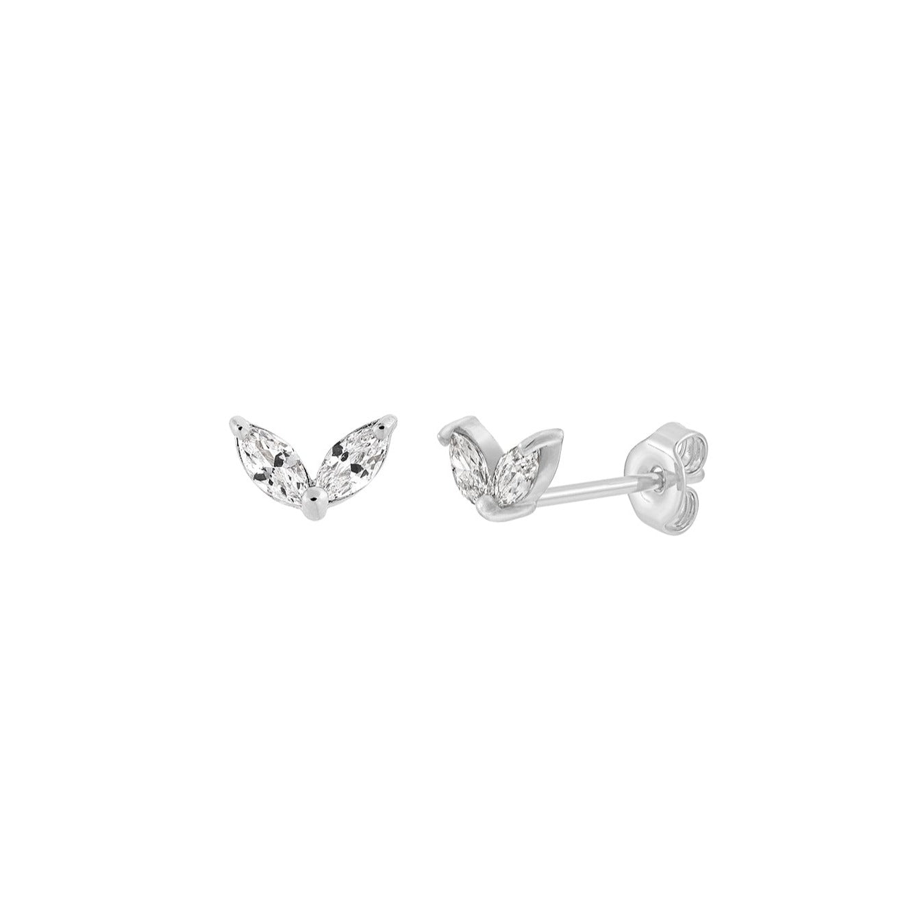 Sparkly Tiny Marquise Stud Earrings – J&CO Jewellery