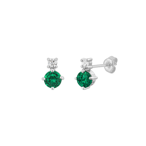 Emerald CZ Stud Earrings – J&CO Jewellery
