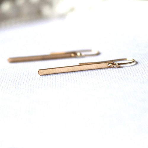 Sleek Bar Drop Earrings