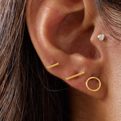 Thin bar sale stud earrings