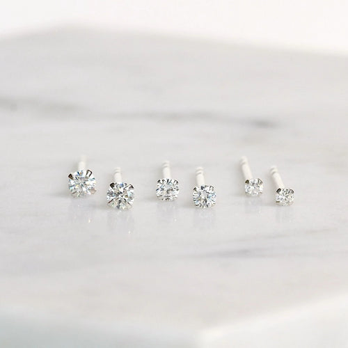 Sparkly CZ Stud Earrings Set