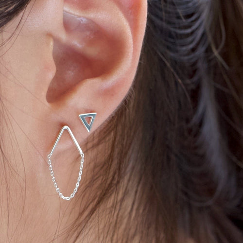 Triangle Out Stud Earrings