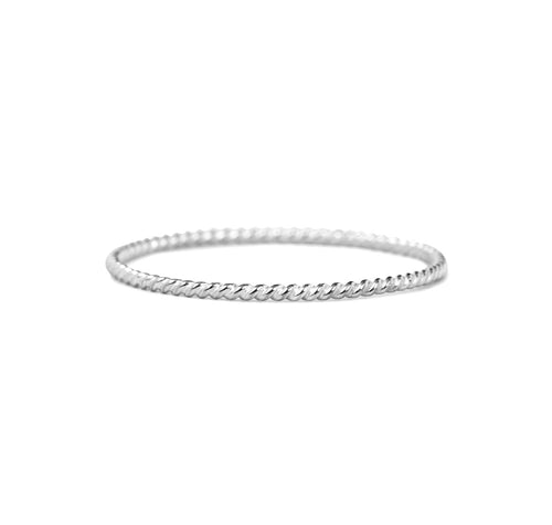 Skinny Twist Ring Silver